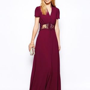 COPY - Jarlo Maxi Dress With Cap Sleeve and Lace …